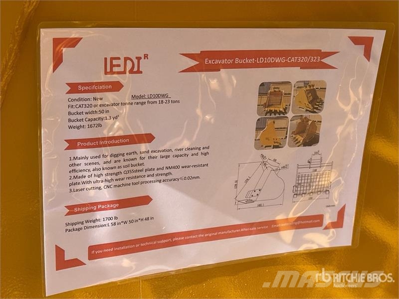  LEDI LD10DWG 46 in Skeleton Excavator Bucket (Unus バケット