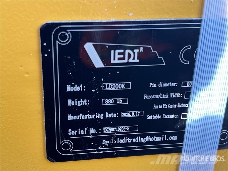  LEDI LD200KY Hydraulic Excavator Coupler (Unused) Attache rapide pour godet