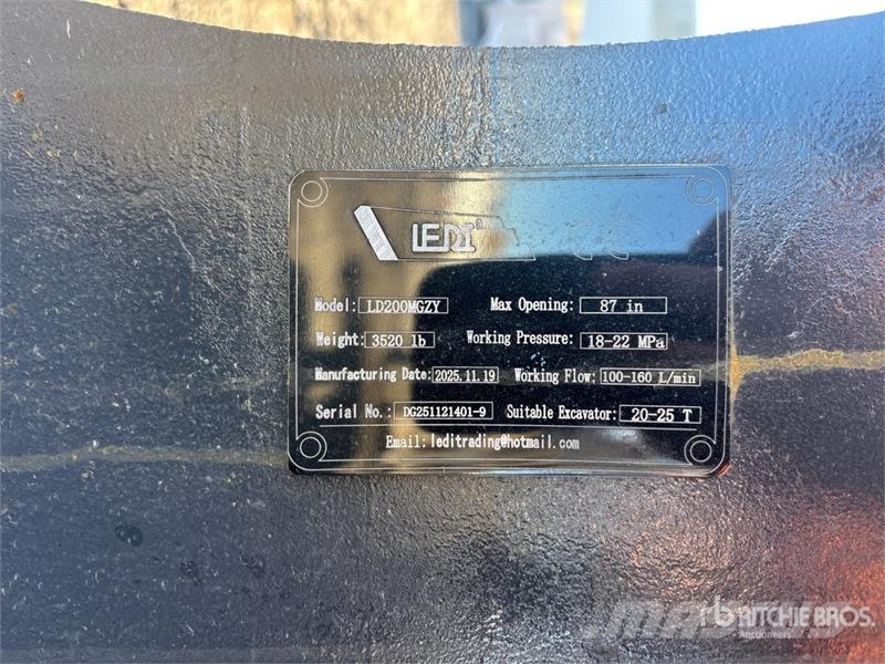 LEDI LD200MGZY 87 in Rotating Excavator Grapple - Grabeži