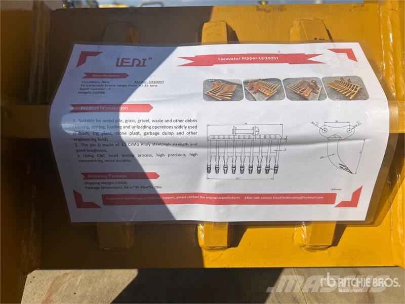 LEDI LD300STDCS 60 in Excavator Rake (Unused) Raker og høyvendere