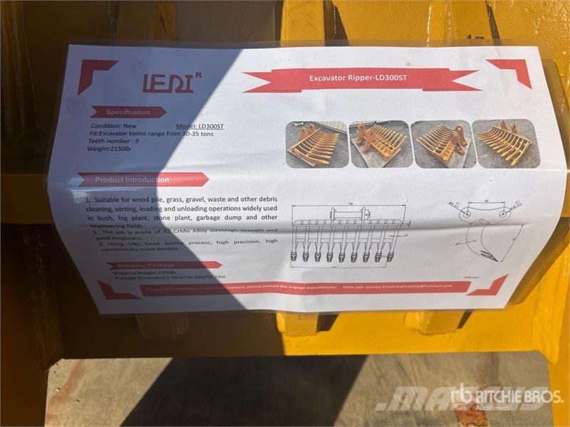 LEDI LD300STDCS 60 in Excavator Rake (Unused) Raker og høyvendere