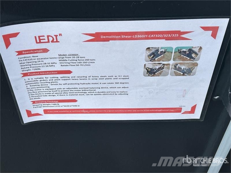 LEDI LD360J 24 in Rotating Demolition Shear مقصات هيدروليكية