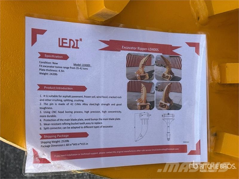 LEDI LD400S Excavator Ripper (Unused) Půdní rozrušovače