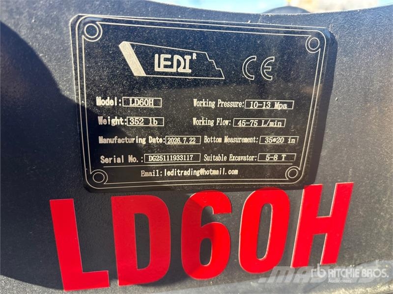  LEDI LD60H Plate Compactor Attachment - Fits Cat 3 دكاكات أفقية