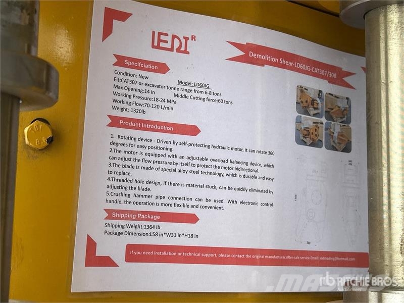 LEDI LD60J 20 in Rotating Demolition Shear (Unused Hidraulične makaze