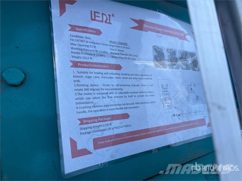 LEDI LD60MBD 53 in Rotating Excavator Grapple - Fi Grabeži