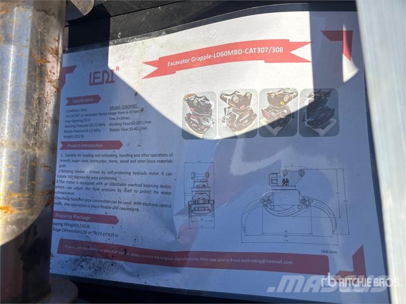 LEDI LD60MBJD 53 in Rotating Excavator Grapple - F Grabeži
