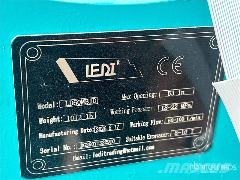 LEDI LD60MBJDH 53 in Rotating Excavator Grapple (U Gripere