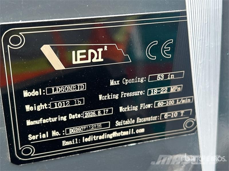  LEDI LD60MBJDH 53 in Rotating Excavator Grapple (U Gripere