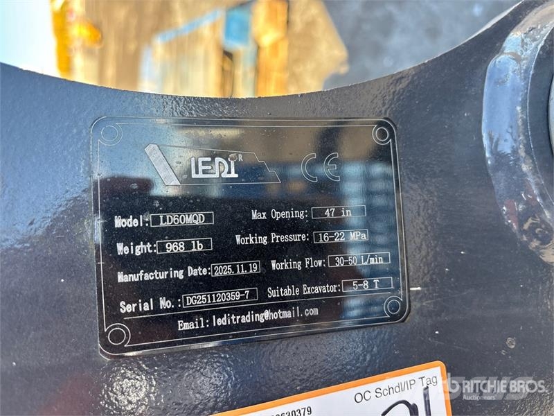 LEDI LD60MQD 47 in Rotating Excavator Grapple - Fi Pinze