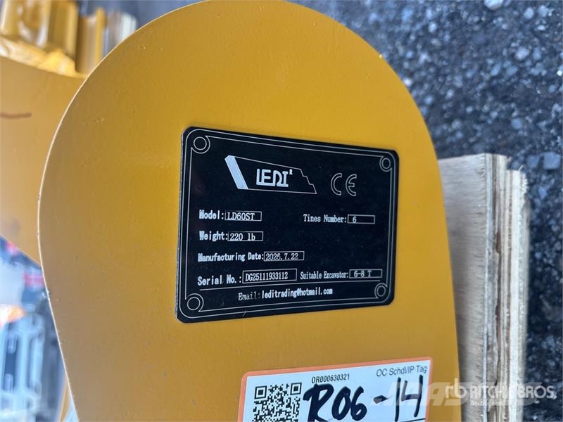  LEDI LD60ST 34 in Excavator Rake - Fits 6 - 8 ton  Raker og høyvendere