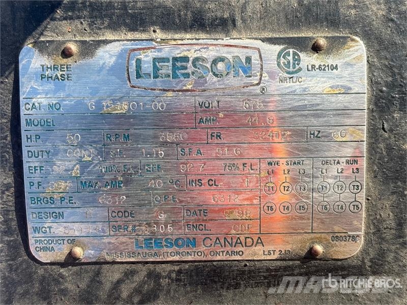  Leeson 50 hp Electric Motor Industrial engines