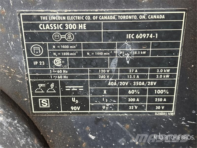Lincoln Classic 300 HE 300 A Mobile Engine Driven Welder Sveisemaskin