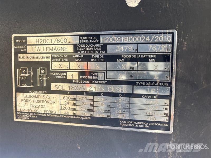 Linde H20CT/600 2325 lb Forklift Інше