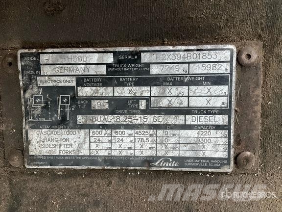 Linde H50D Інше