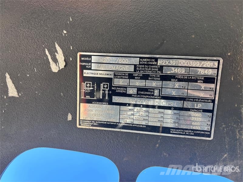 Linde HT20 2325 lb Electric Forklift Ηλεκτρικά περονοφόρα ανυψωτικά κλαρκ