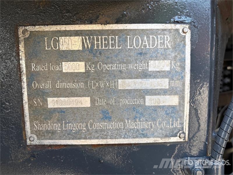 Lingong LG950-2 Wheel Loader Kolesni nakladalci