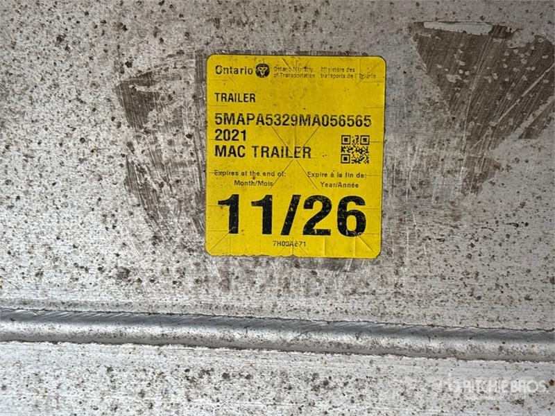 MAC 53 ft T/A Spread Axle Curtain Side Trailer Rimorchi centinati
