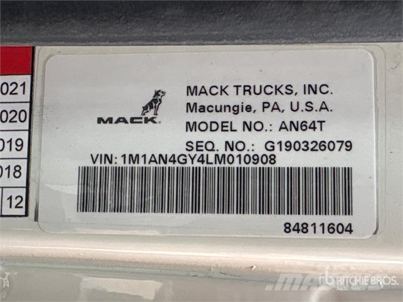 Mack Anthem 6x4 T/A Day Cab Truck Tractor Vilcēji