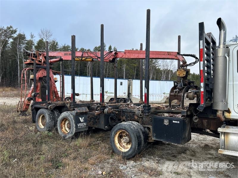 Mack CV713 8x4 Self-Loading Log Truck Mafsalli yükleyiciler