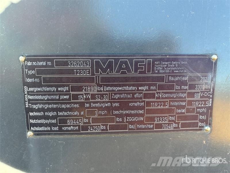 Mafi T230e 6x2 Electric Spotter Truck Terminalivedukid