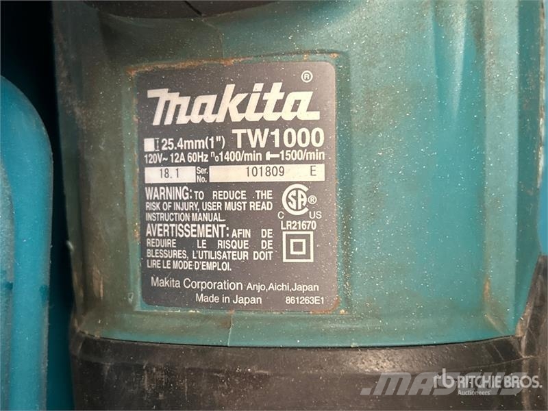 Makita TW1000 Electric Impact Wrench Andre komponenter