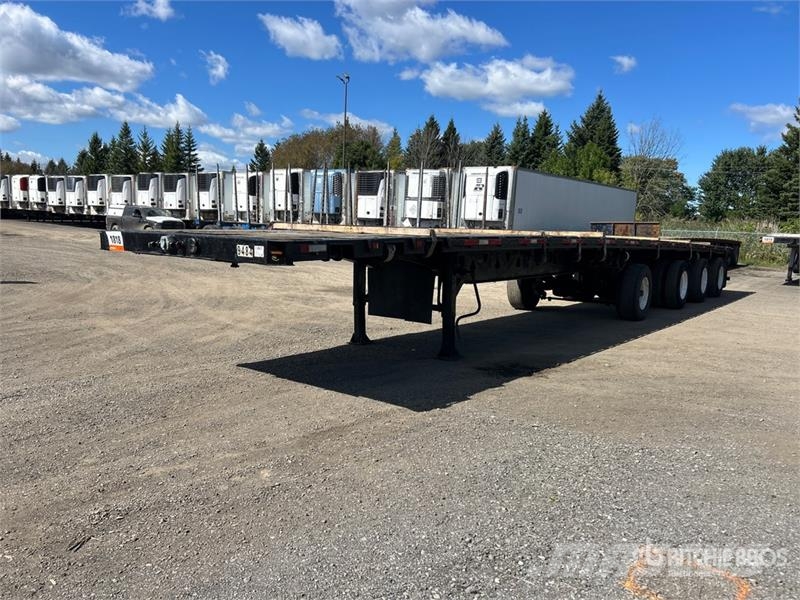 Manac 10453 53 ft Quad/A Flatbed Trailer Vlakke laadvloer