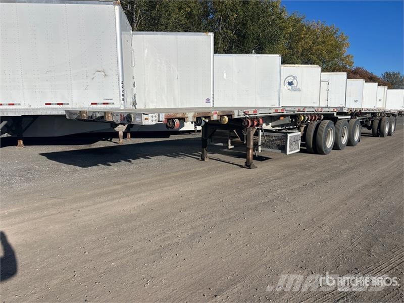 Manac 17326 26 ft Tri/A Super B-Train Lead Flatbed Trail Прицепы-платформы/боковая разгрузка