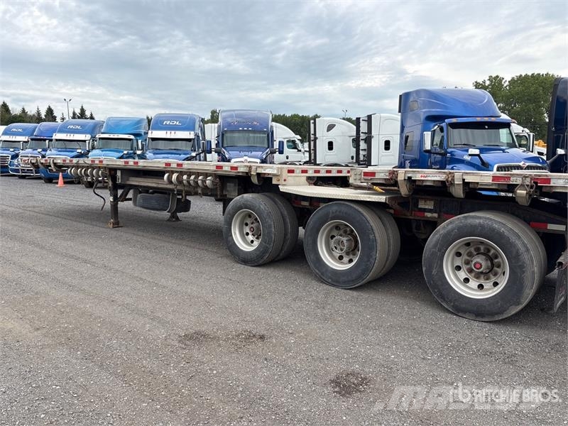 Manac 28 ft Tri/A B-Train Lead Flatbed Trailer Planhengere