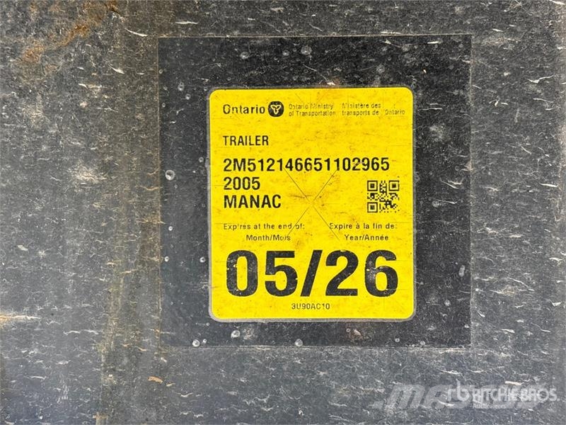 Manac 48 ft T/A Flatbed Trailer Platós / Ponyvás pótkocsik