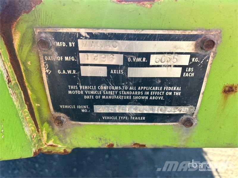 Manac 48 ft T/A Spread Axle Flatbed Trailer Plataforma plana/laterales abatibles