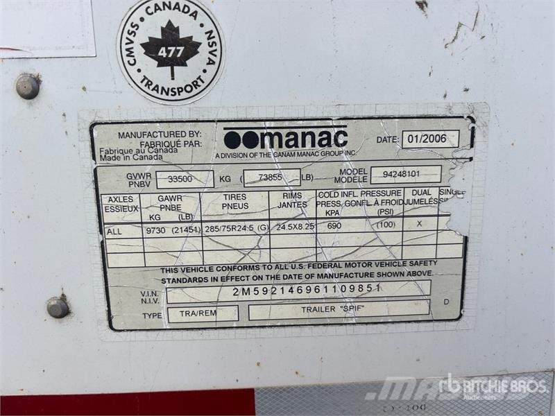 Manac 48 ft x 102 in T/A Heated Van Trailer Skåpsläp