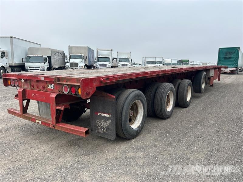 Manac 53 ft Quad/A Flatbed Trailer Plato/keson prikolice