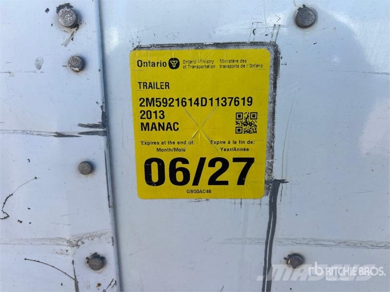 Manac 53 ft x 102 in T/A Van Trailer Fast kasse