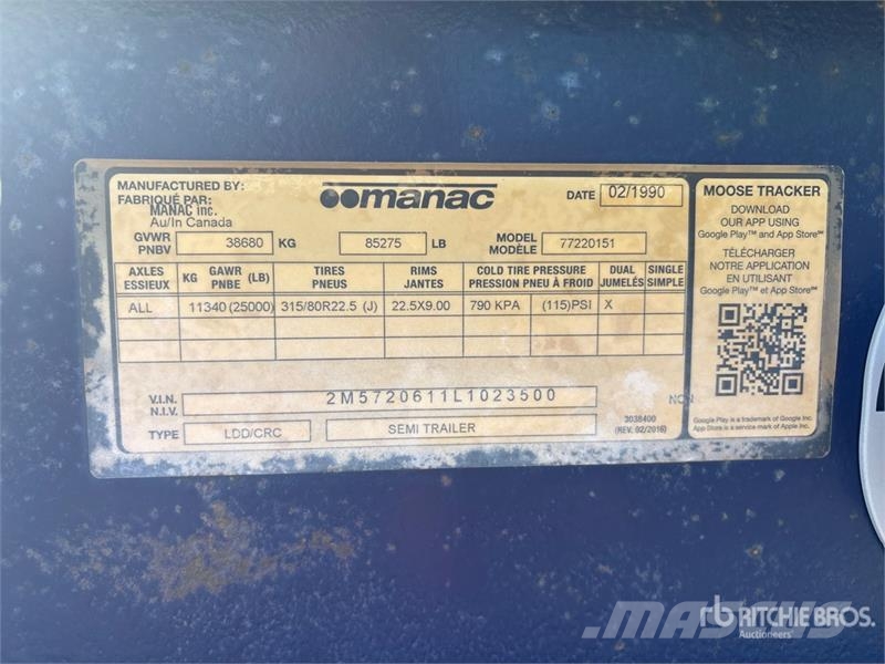 Manac 77220151 T/A Heavy-Haul Jeep Прочие прицепы