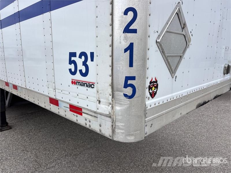 Manac 92253A811 53 ft x 102 in T/A Van Trailer مقطورات ذات هيكل صندوقي