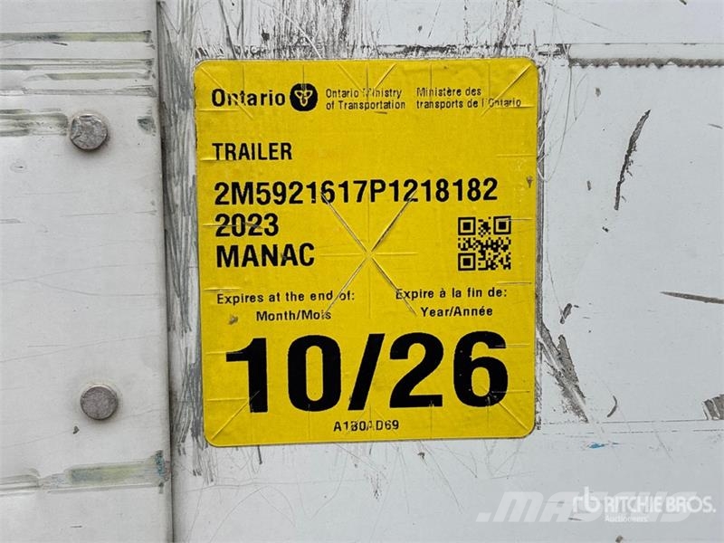 Manac 92253A811 53 ft x 102 in T/A Van Trailer Причепи-фургони