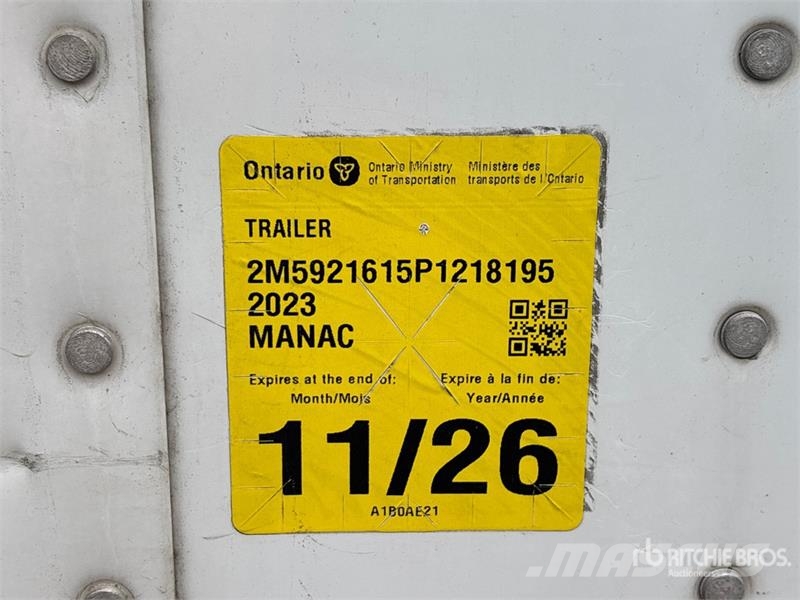Manac 92253A811 53 ft x 102 in T/A Van Trailer Причепи-фургони