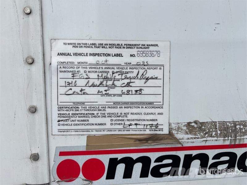 Manac 92253A811 53 ft x 102 in T/A Van Trailer Причепи-фургони