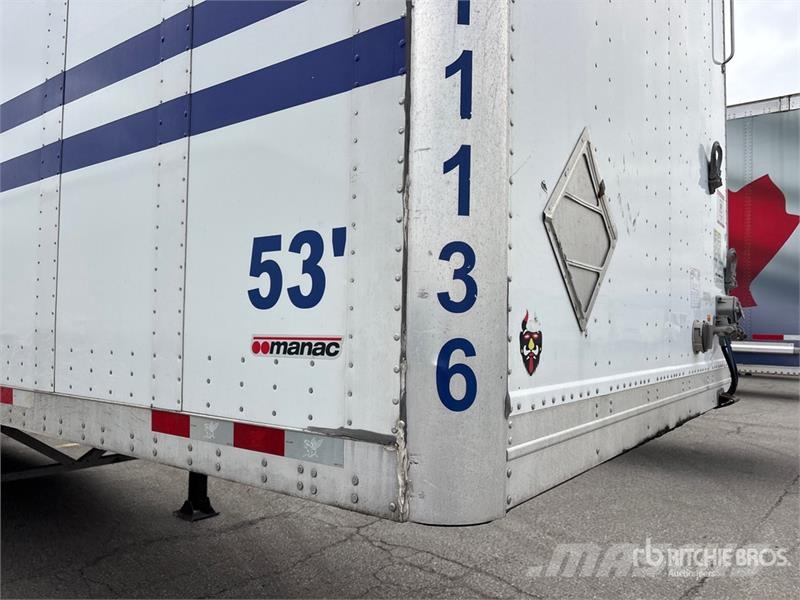 Manac 92253A811 53 ft x 102 in T/A Van Trailer Skappåbygg