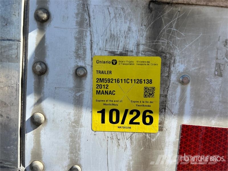Manac 94253010 53 ft x 102 in T/A Van Trailer Cajas de remolque