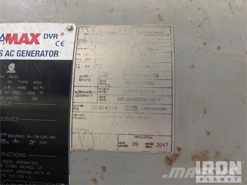 Marathon Magnamax 574RSS4278 750 kW c/w 2004 Manac Trailer 기타 발전기