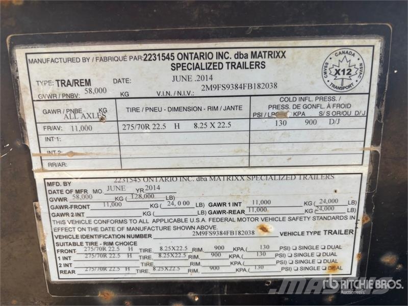 Matrixx 55 ft Tri/A Folding Neck Trailer Низкорамные прицепы