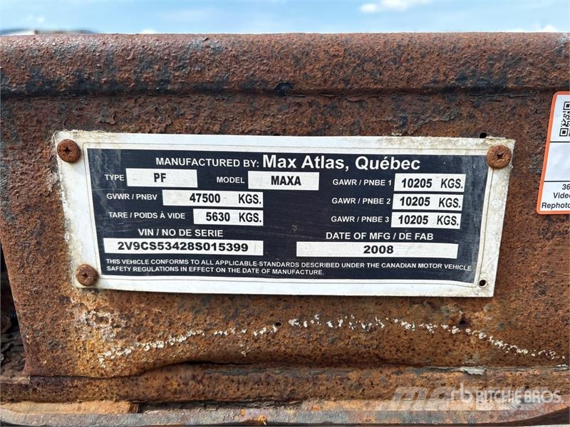 Max Atlas 40 ft Tri/A Extendable Container Trailer Remolques portacontenedores