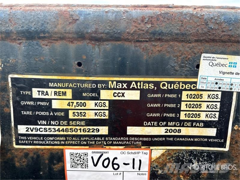 Max Atlas 40 ft Tri/A Extendable Container Trailer 货柜车