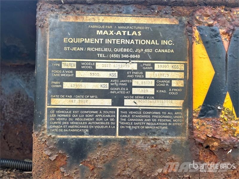 Max Atlas 40 ft Tri/A Extendable Container Trailer 货柜车