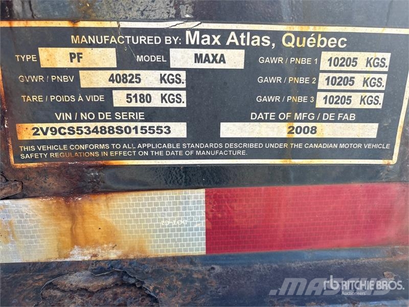 Max Atlas 40 ft Tri/A Extendable Container Trailer Remolques portacontenedores