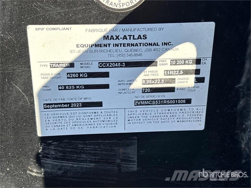 Max Atlas CCX Tri/A Extendable Container Trailer مقطورات حاويات