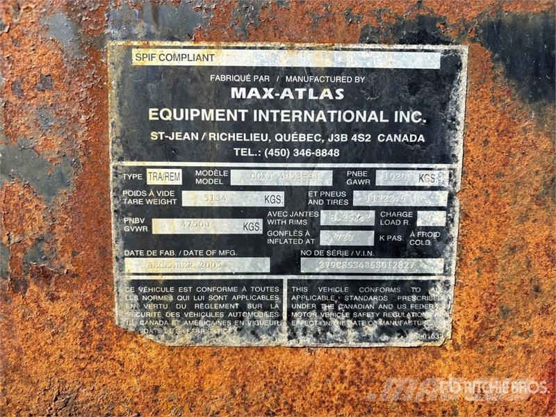 Max Atlas Tri/A Extendable Container Trailer Remolques portacontenedores