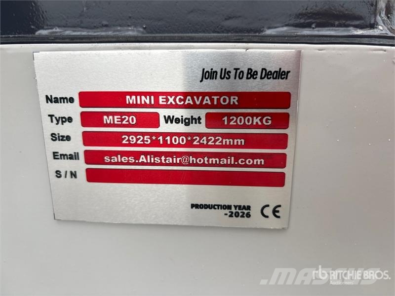 ME20-YELLOW Yanmar Diesel Mini Excavator (Unused) Mini Escavadoras <7t